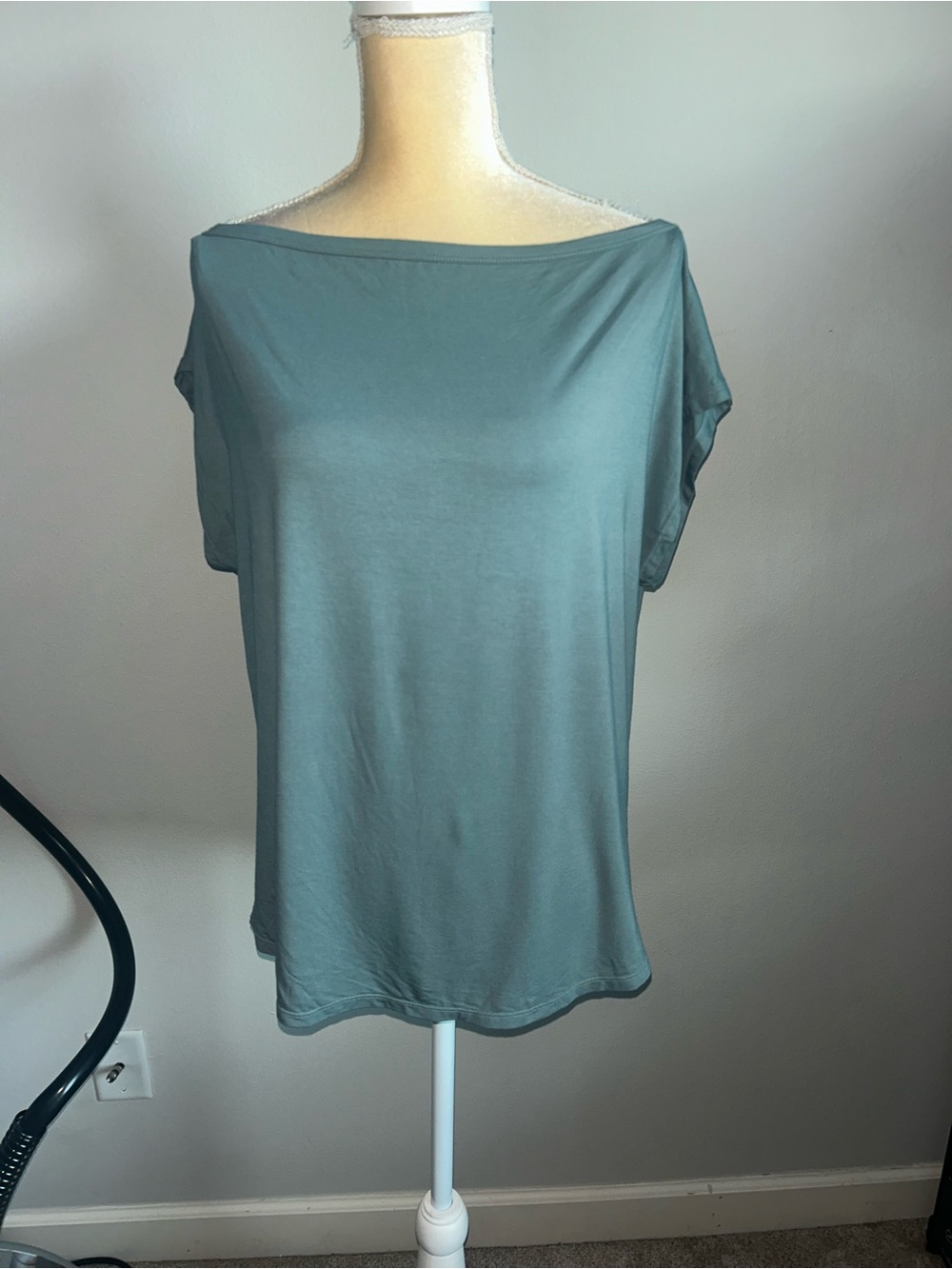 NWT 78&Sunny One Shoulder Jersey Tee in Slate Blue Sz M